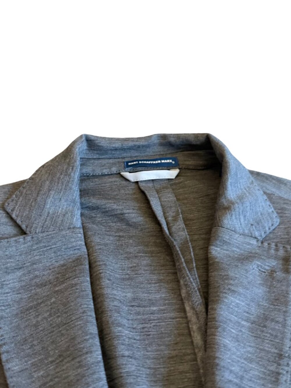 Hart Schaffner Marx Active Merino Wool Stretch Blazer Jacket Grey Size 48R Men's - Picture 2 of 14